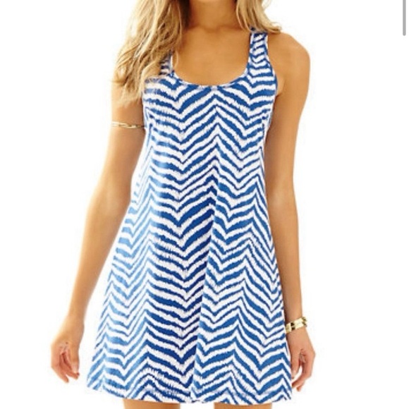 Lilly Pulitzer Dresses & Skirts - LILY PULITZER NWOT Melle Trapeze Tank Dress in Indigo Zebron pattern